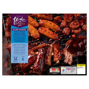 Sainsbury's Slow Cooked Apple Wood Smoked BBQ Pork Platter, ...