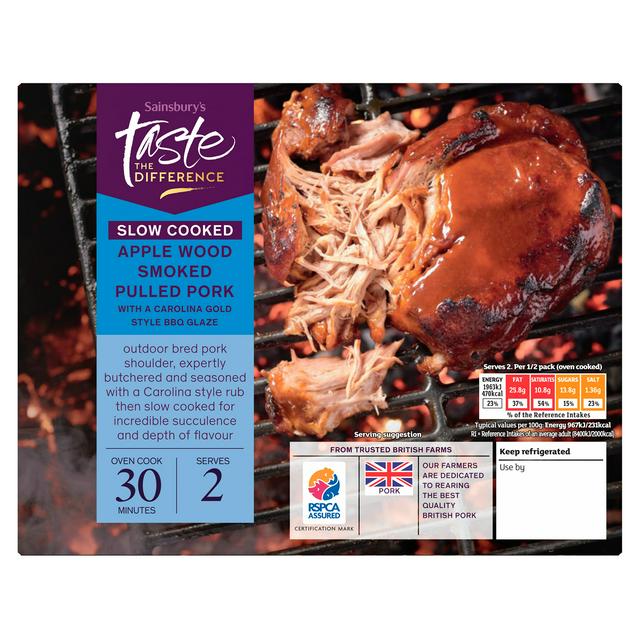 Sainsbury's Slow Cooked Apple Wood Smoked Pulled Pork, Taste the