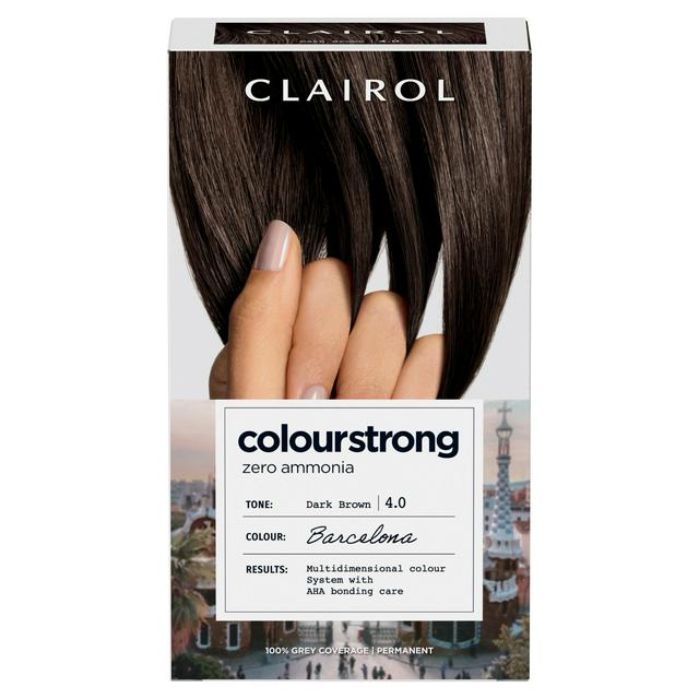 Clairol Colour Strong Dark Brown 4.0 Permanent Hair Dye - gallery image 1