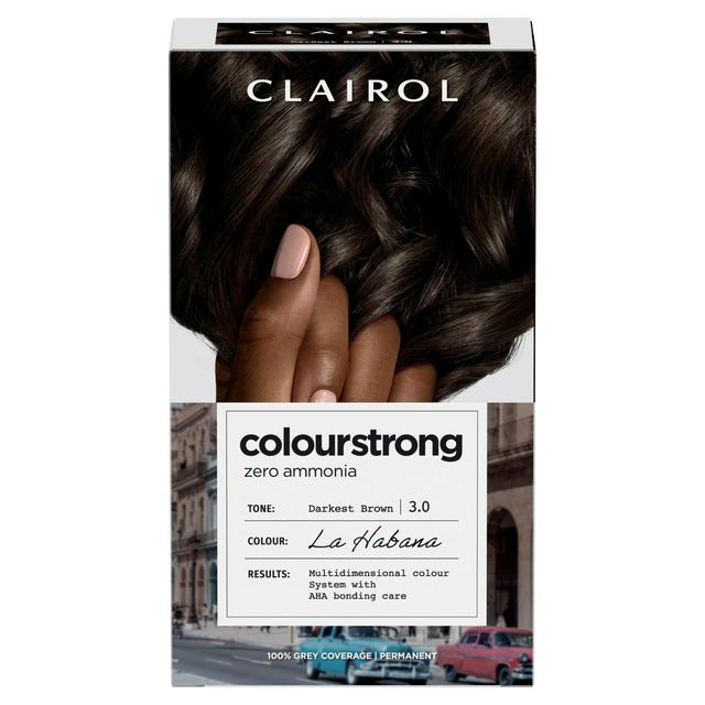 Clairol Colour Strong Darkest Brown 3.0 Permanent Hair Dye - gallery image 1