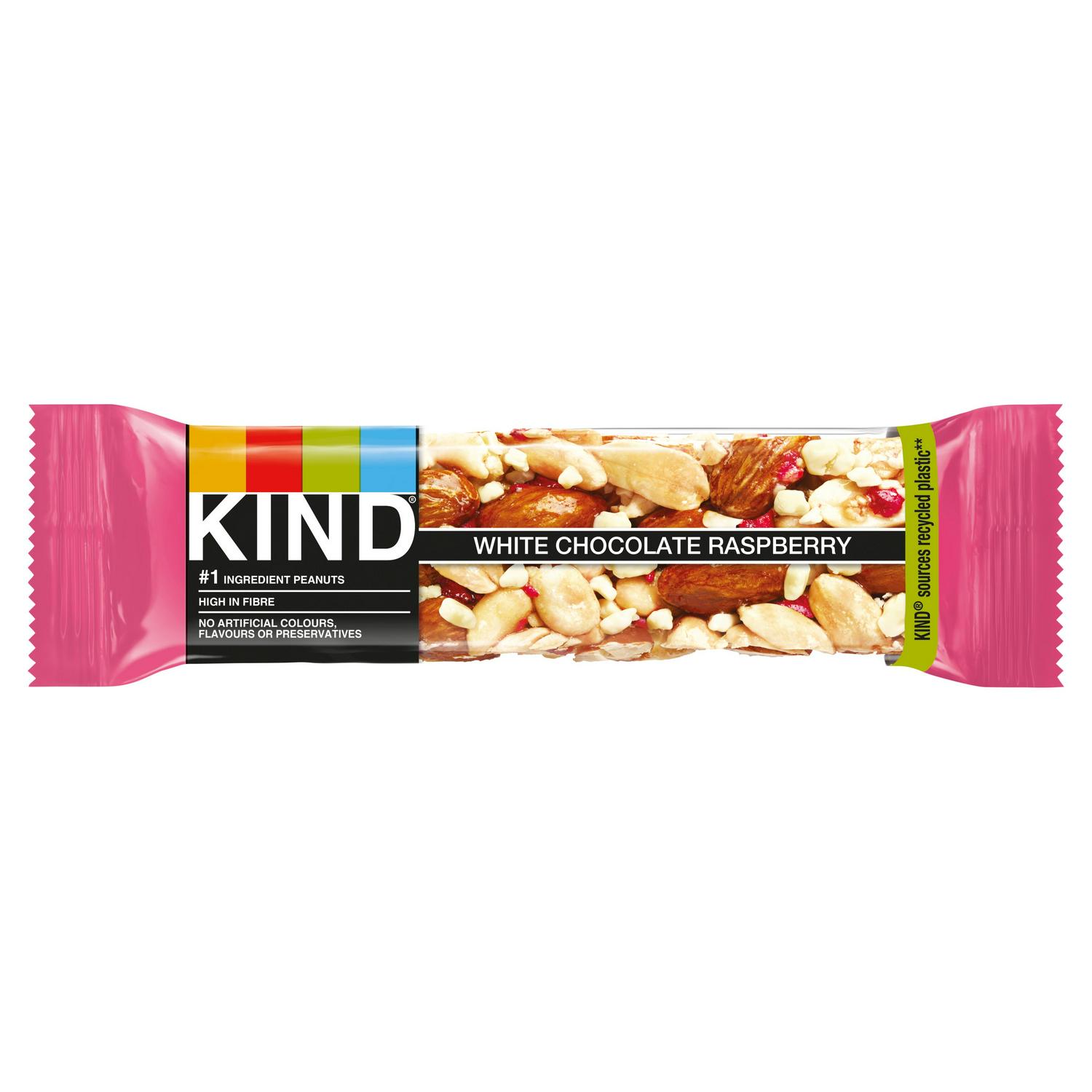Kind 40g White Chocolate Raspberry Cereal Bar
