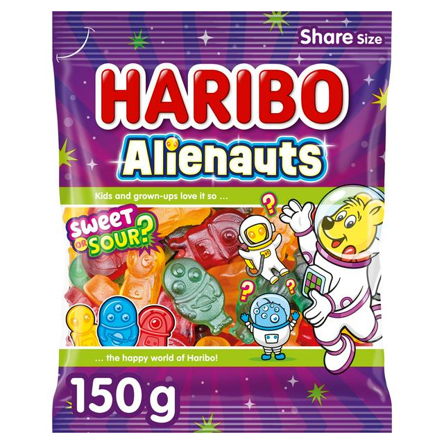 Haribo Alienauts Sweet & Sour Fruit Flavour Jelly Sweets Sharing Bag 150g - gallery image 1