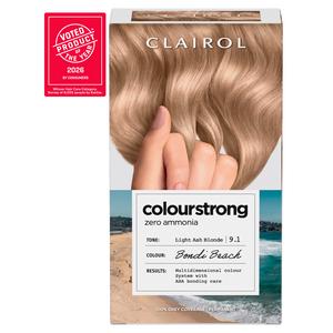 Clairol Colour Strong Light Ash Blonde 9.1 Permanent Hair Dye - gallery image 2