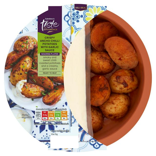 Taste the Difference Sainsbury's Crispy Ancho Chilli Potatoes with Garlic Sauce, Taste the Difference 300g