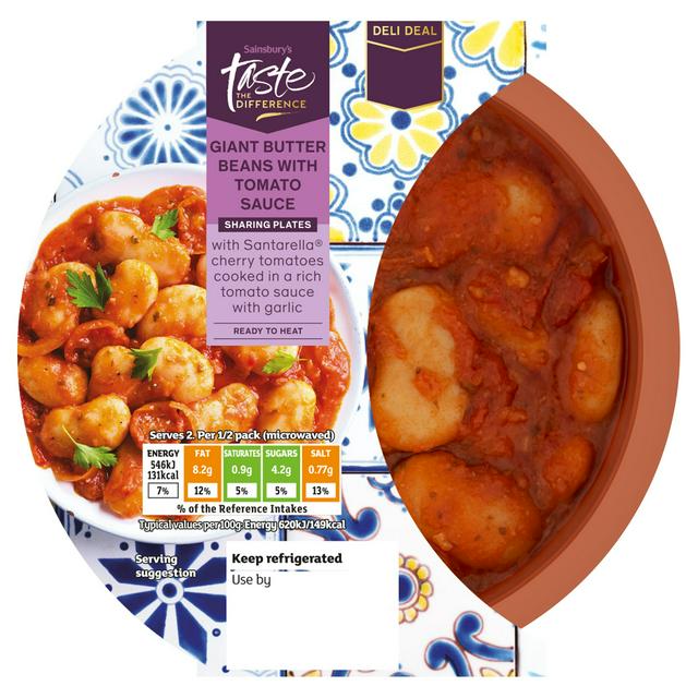 Sainsbury's Giant Butter Beans with Tomato Sauce, Taste the Difference 180g - gallery image 1