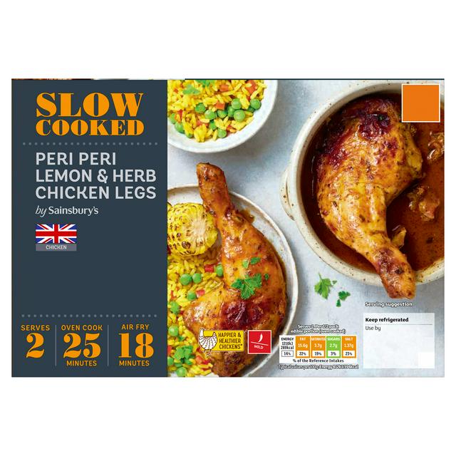 Sainsburys Sainsbury's Slow Cooked Peri Peri Lemon & Herb Chicken Legs 510g