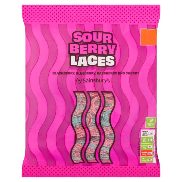 Sainsbury's Sour Berry Laces 180g - gallery image 1