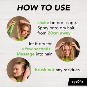 got2b Dry Shampoo Extra Fresh Scent Instant Refresh 200ml - gallery image 3