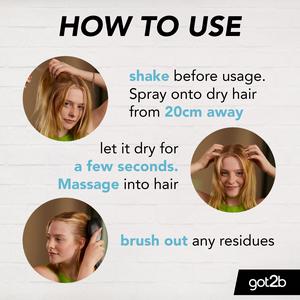 got2b Dry Shampoo Extra Volume Instant Refresh 200ml - gallery image 3