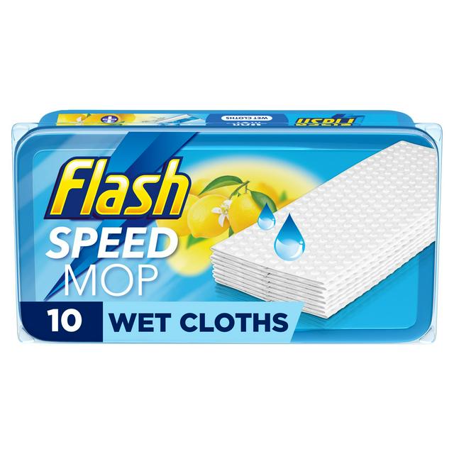 Flash Speedmop Floor Cleaner Antibac Lemon Wet Floor Cleaning Wipes 10