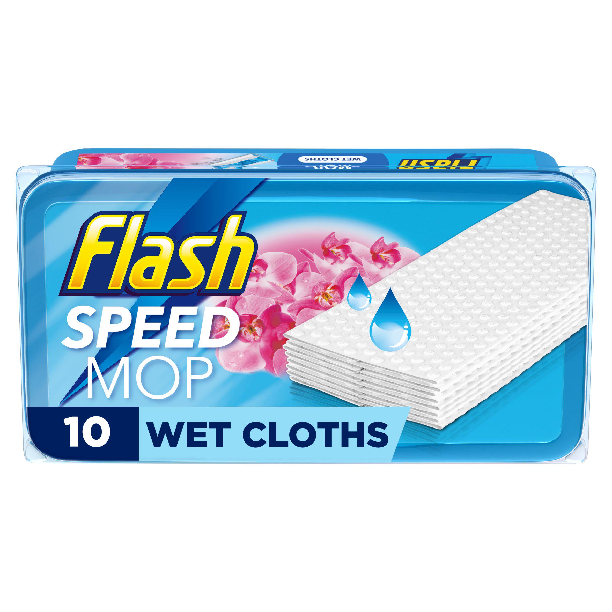Flash Speedmop Floor Cleaner Wet Wipes Wild Orchid 10 Refills