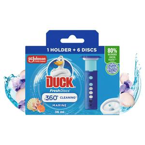Duck Toilet Fresh Discs Toilet Cleaner Holder & Refill Marin...