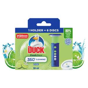 Duck Toilet Fresh Discs Toilet Cleaner Holder & Refill Lime ...