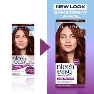 Clairol Nice'N Easy Tone+Gloss Mahogany 550/81 Semi Permanent Hair Dye - gallery image 5