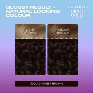 Clairol Nice'N Easy Tone+Gloss Darkest Brown 300/84 Semi Permanent Hair Dye - gallery image 2