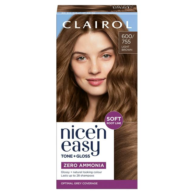 Clairol Nice'N Easy Tone+Gloss Light Brown 600/755 Semi Permanent Hair Dye