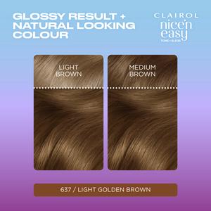 Clairol Nice'N Easy Tone+Gloss Light Golden Brown 637/76 Semi Permanent Hair Dye - gallery image 2