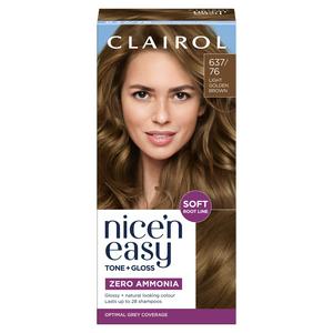 Clairol Nice'N Easy Tone+Gloss Light Golden Brown 637/76 Semi Permanent Hair Dye