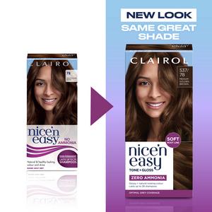 Clairol Nice'N Easy Tone+Gloss Medium Golden Brown 537/78 Semi Permanent Hair Dye - gallery image 5