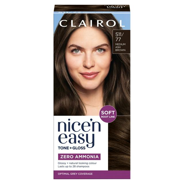 Clairol Nice'N Easy Tone+Gloss Medium Ash Brown 511/77 Semi Permanent Hair Dye - gallery image 1