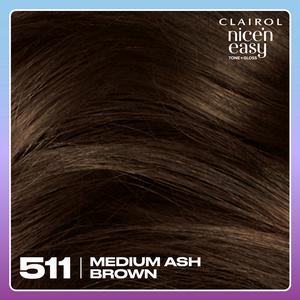 Clairol Nice'N Easy Tone+Gloss Medium Ash Brown 511/77 Semi Permanent Hair Dye - gallery image 4