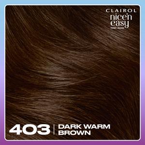 Clairol Nice'N Easy Tone+Gloss Dark Warm Brown 403/82 Semi Permanent Hair Dye - gallery image 4