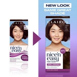 Clairol Nice'N Easy Tone+Gloss Dark Warm Brown 403/82 Semi Permanent Hair Dye - gallery image 5