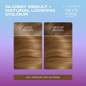 Clairol Nice'N Easy Tone+Gloss Medium Ash Blonde 811/73 Semi Permanent Hair Dye - gallery image 2