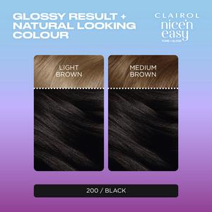 Clairol Nice'N Easy Tone+Gloss Black 200/83 Semi Permanent Hair Dye - gallery image 2