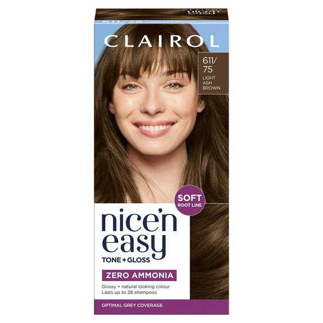 Clairol Nice'N Easy Tone+Gloss Light Ash Brown 611/75 Semi Permanent Hair Dye - gallery image 1