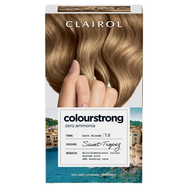 Clairol Colour Strong Dark Blonde 7.0 Permanent Hair Dye - gallery image 1