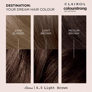 Clairol Colour Strong Light Brown 6.0 Permanent Hair Dye - gallery image 3
