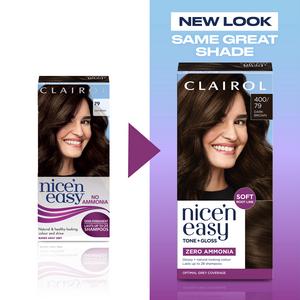 Clairol Nice'N Easy Tone+Gloss Dark Brown 400/79 Semi Permanent Hair Dye - gallery image 5