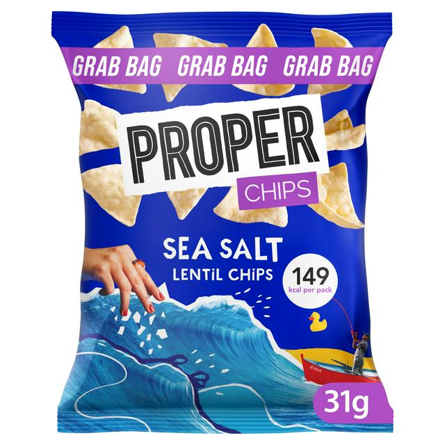 Proper Sea Salt Lentil Chips 31g - gallery image 1