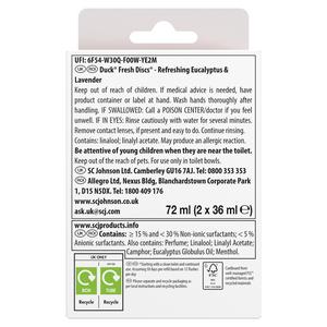 Duck Toilet Fresh Disc Refills Lavender & Eucalyptus Duo 2 x 36ml - gallery image 2