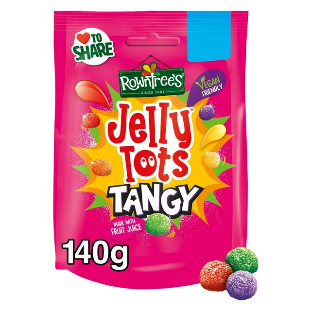 Rowntree's Jelly Tots Tangy Sweets Sharing Bag 140g - gallery image 1