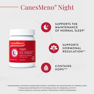 Canesmeno Menopause Support Night Food Supplement Tablets x30 - gallery image 4