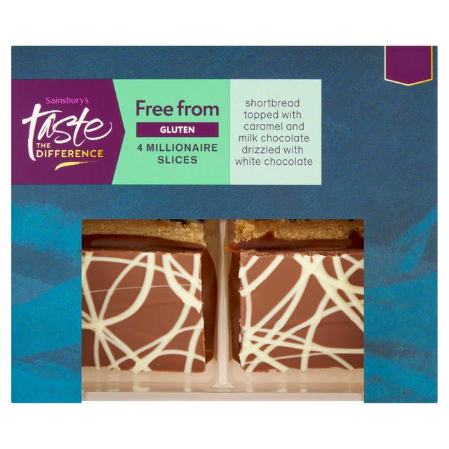 Taste the Difference Sainsbury's Free From Millionaire Slices, Taste the Difference x4 166g