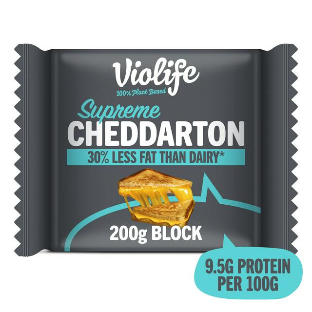 Violife Supreme Cheddarton Cheese Alternative with Protein 200g - gallery image 1
