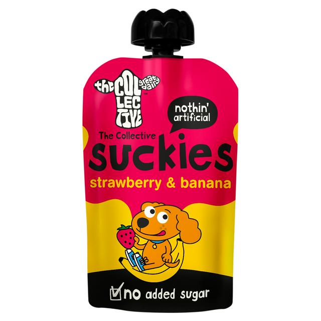 The Collective No Added Sugar Suckies Strawberry & Banana Yoghurt 90g - gallery image 1