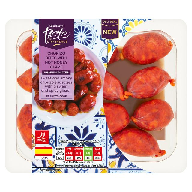 Taste the Difference Sainsbury's Taste the Difference 12 Chorizo Bites with Pedro Ximénez Glaze 230g