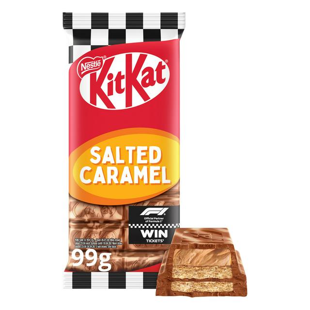 KitKat Salted Caramel Chocolate Sharing Bar 99g - gallery image 1