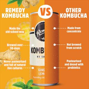 Remedy Kombucha Ginger Lemon 4 x 330ml - gallery image 4