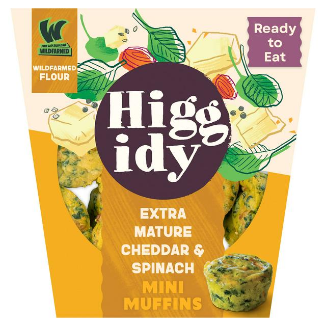 Higgidy Mature Cheddar & Spinach Mini Muffins 130g - gallery image 1