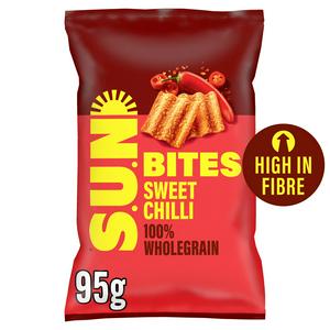 Sun Bites 95g Sweet Chilli Wholegrain Snacks Sharing Bag Crisps