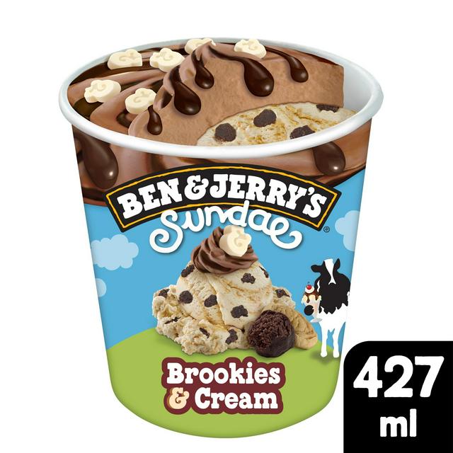 Ben & Jerry's Sundae Ice Cream Tub Brookies & Cream 427ml - gallery image 1