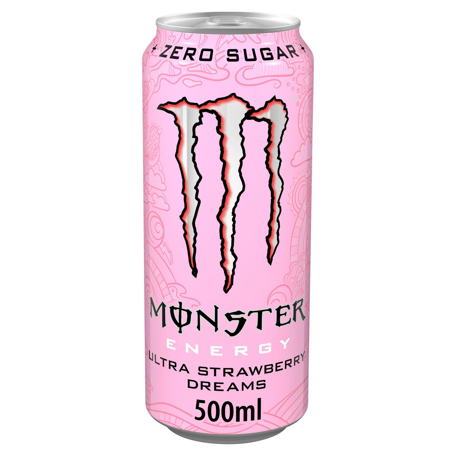 Monster 500ml Zero Sugar Ultra Strawberry Dreams Drink Can