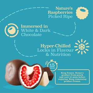 trufru Nature's Raspberries in White & Dark Chocolate 200g - gallery image 4