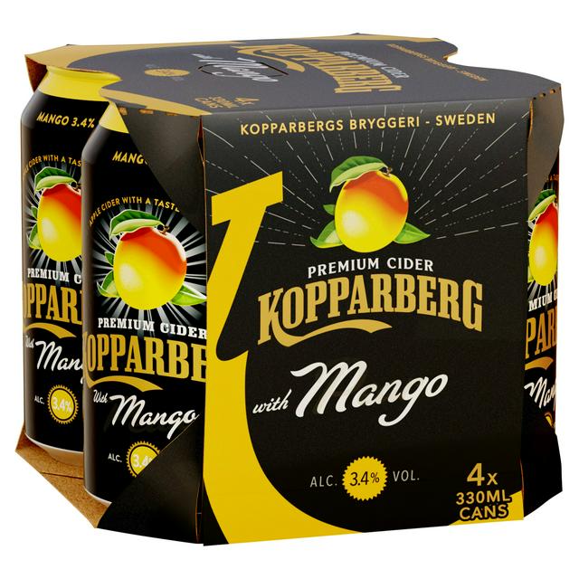 Kopparberg Premium Cider with Mango 4 x 330ml - gallery image 1