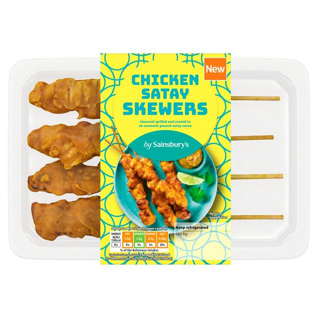 Sainsbury's Chicken Satay Skewers 160g Sainsbury's